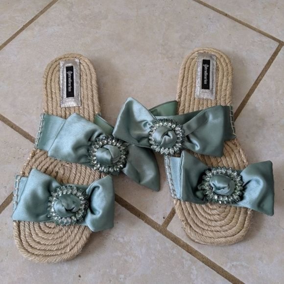 STRADIVARIUS -  rhinestone sandals - Picture 1 of 8
